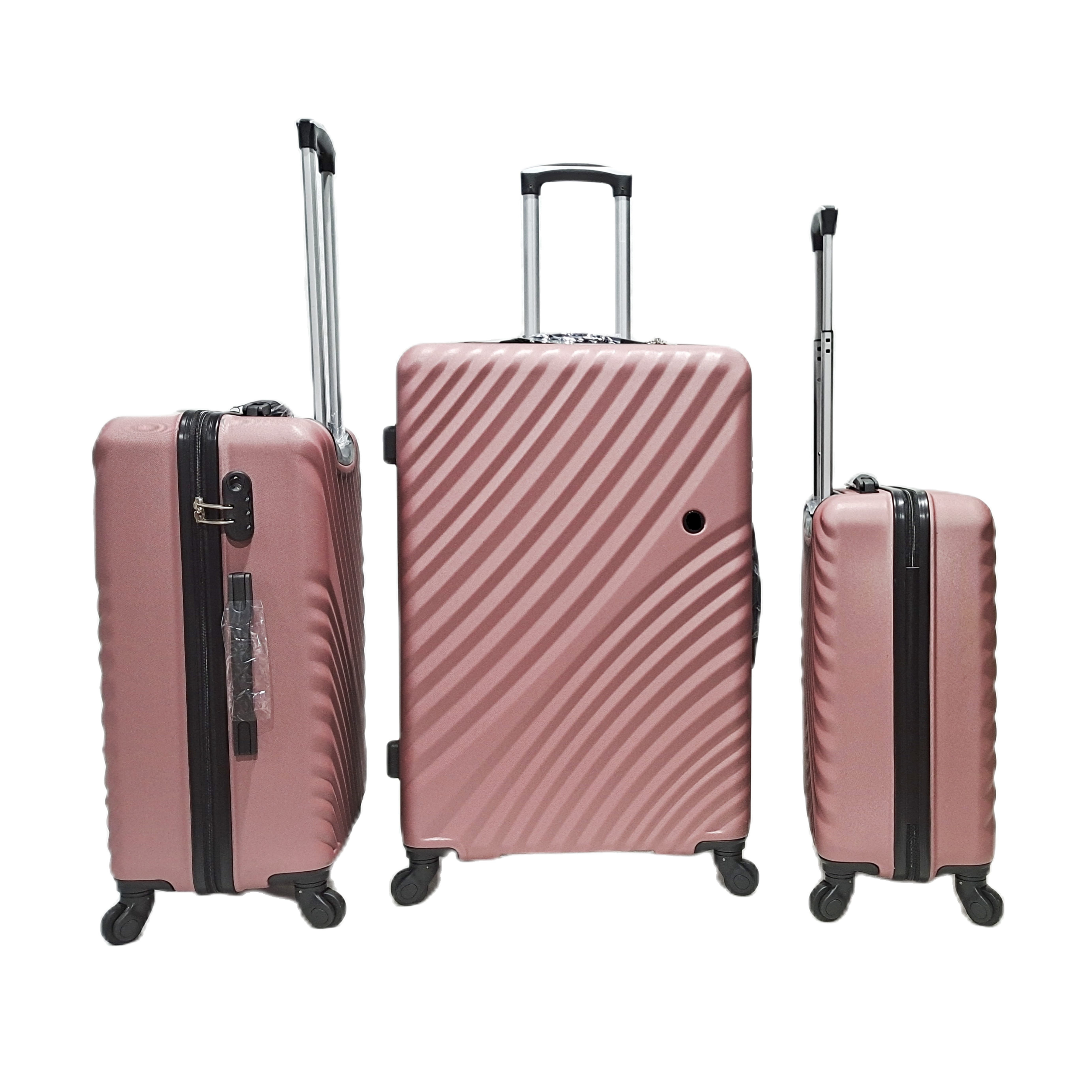 नया डिज़ाइन ABS सूटकेस लगेज ट्रेवल बैग 4 स्पिनर व्हील ट्रॉली सूटकेस सेट
